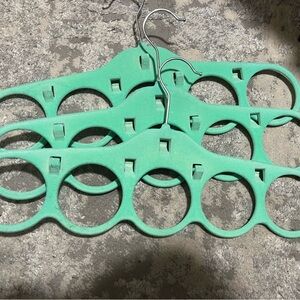 Set of 3 teal hangers